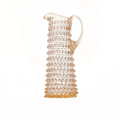 Handblown Hobnail Tall Jug