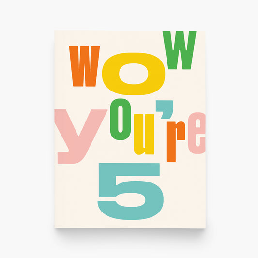Wow You're 5 Birthday Card