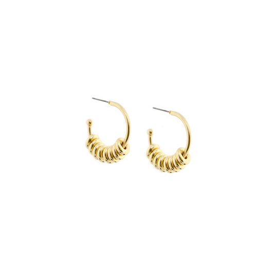 Sliding Rings Hoop Earrings