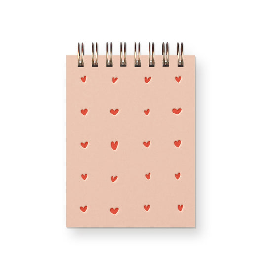 Heart Grid Mini Notebook