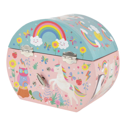 Rainbow Fairy Oval Jewelry Box