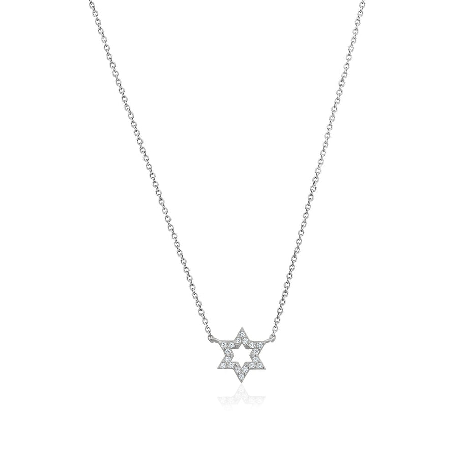 Pave Mini Star of David Necklace