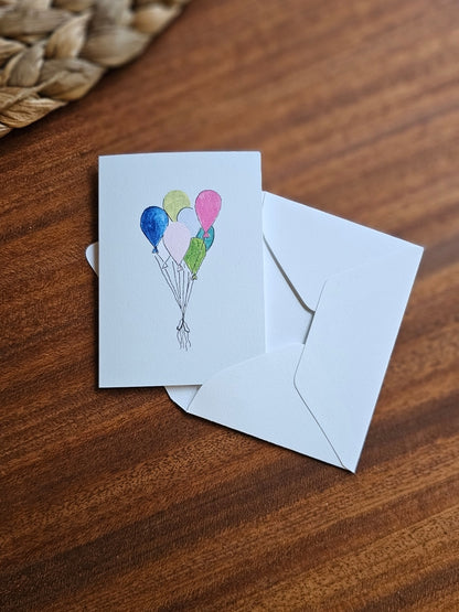 Birthday Balloons Mini Card