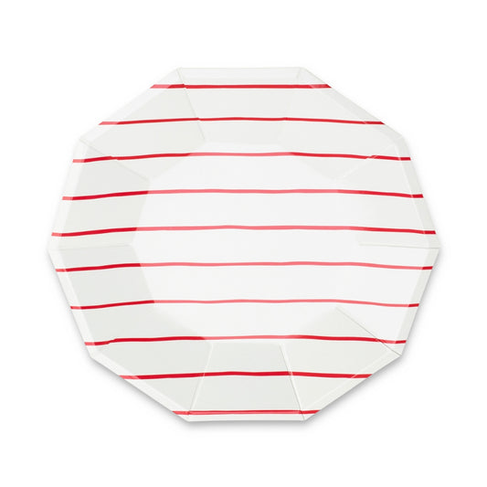 Frenchie Striped Plates