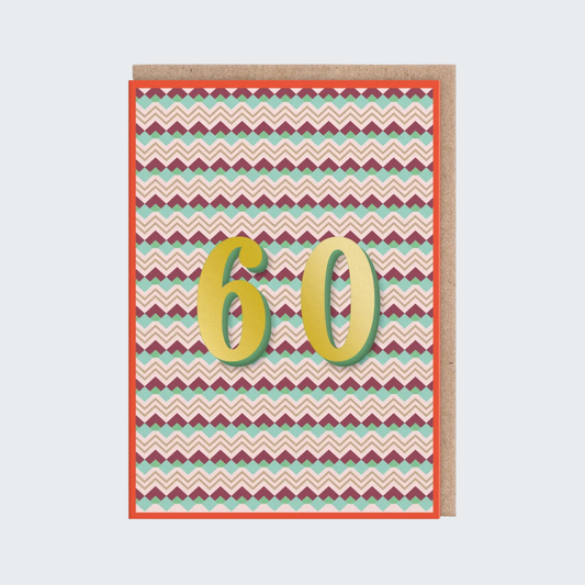 60 Geometric Birthday Card