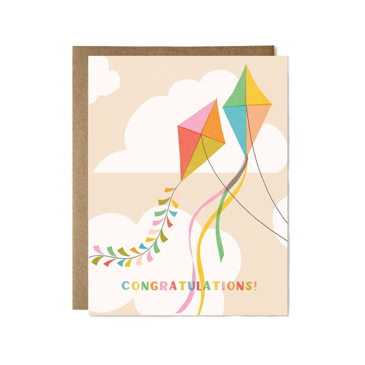 Kites Flying Congratulations Card