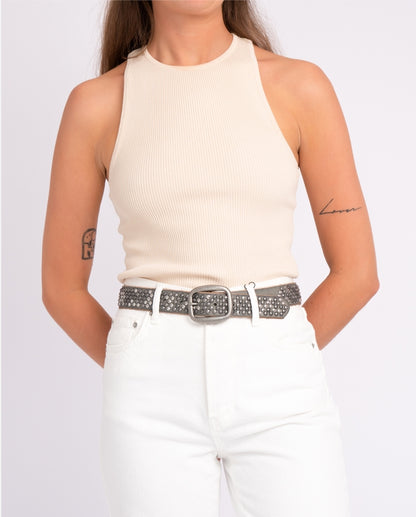 Britta Studded Leather Belt