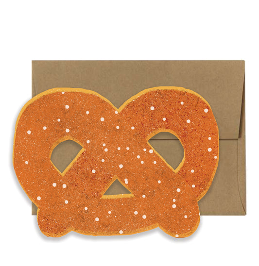 Pretzel Die Cut Card