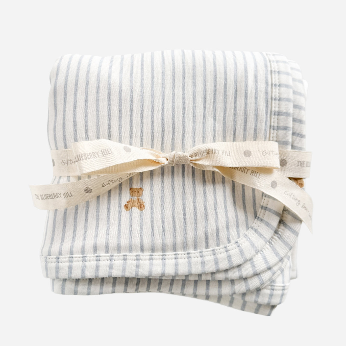 Teddy Bear Stripe Hooded Towel