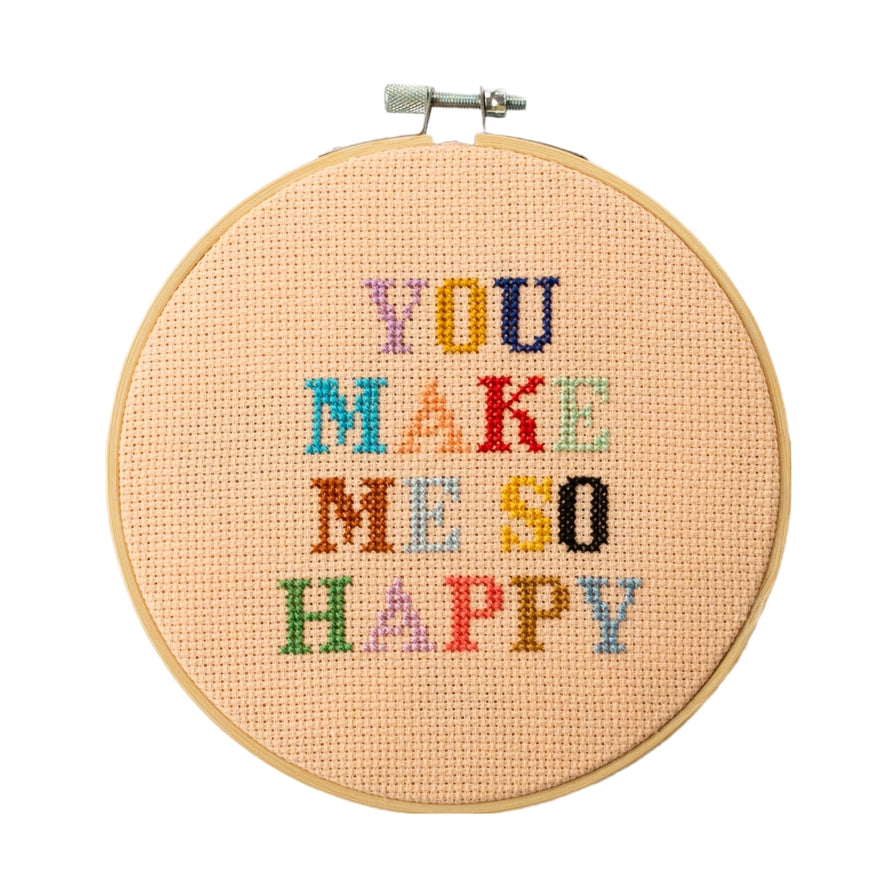 Happy Cross Stitch Kit