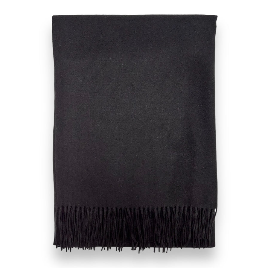 Solid Cashmere Blend Tasseled Scarf