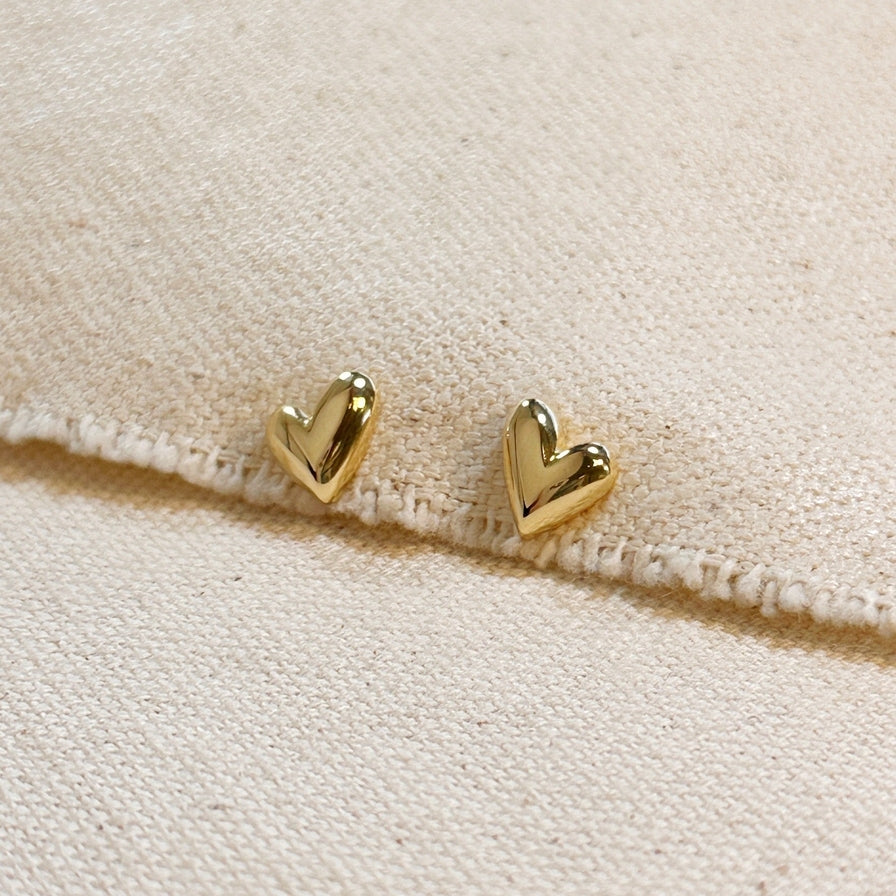 Mini Uneven Heart Studs