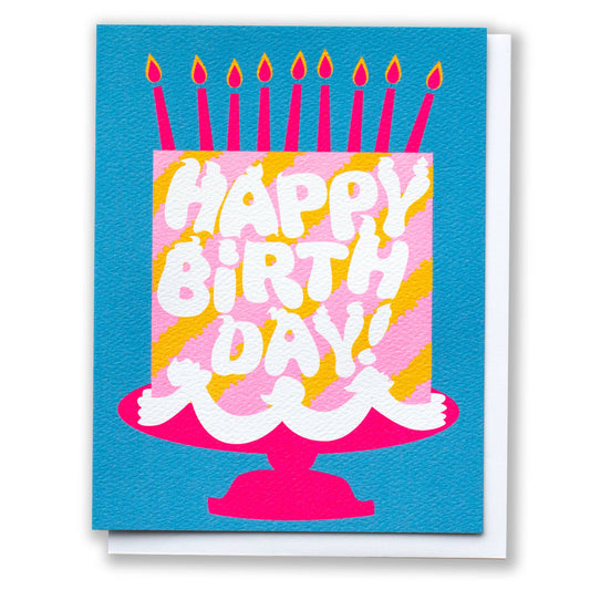 Happy Birthday Pink Cake Dreams Card