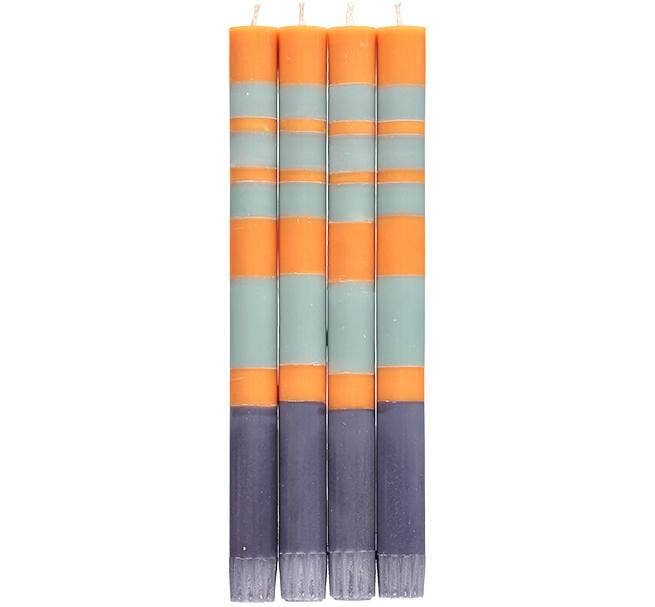 Striped Dinner Candles