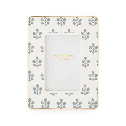 Slate Floral Picture Frame