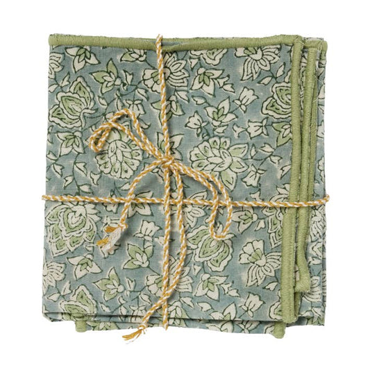 Arushi Blue Green Napkins - Set of Two