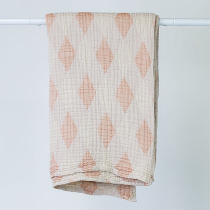 Muslin Diamond Baby Blanket