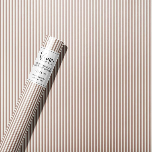 Light Brown Stripe Wrapping Paper