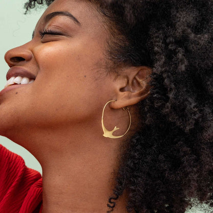 Amelia Bird Hoop Earrings