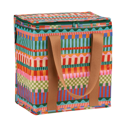 Blocks and Stripe Cooler Bag