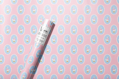 Cameo Goose Pink Stripe Wrapping Paper