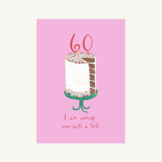 Sixty Layers of Cake Birthday Card