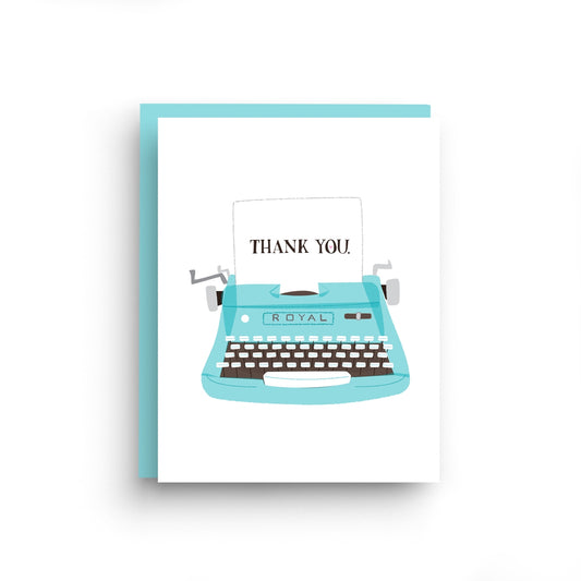 Vintage Typewriter Thank You Boxed Card Set