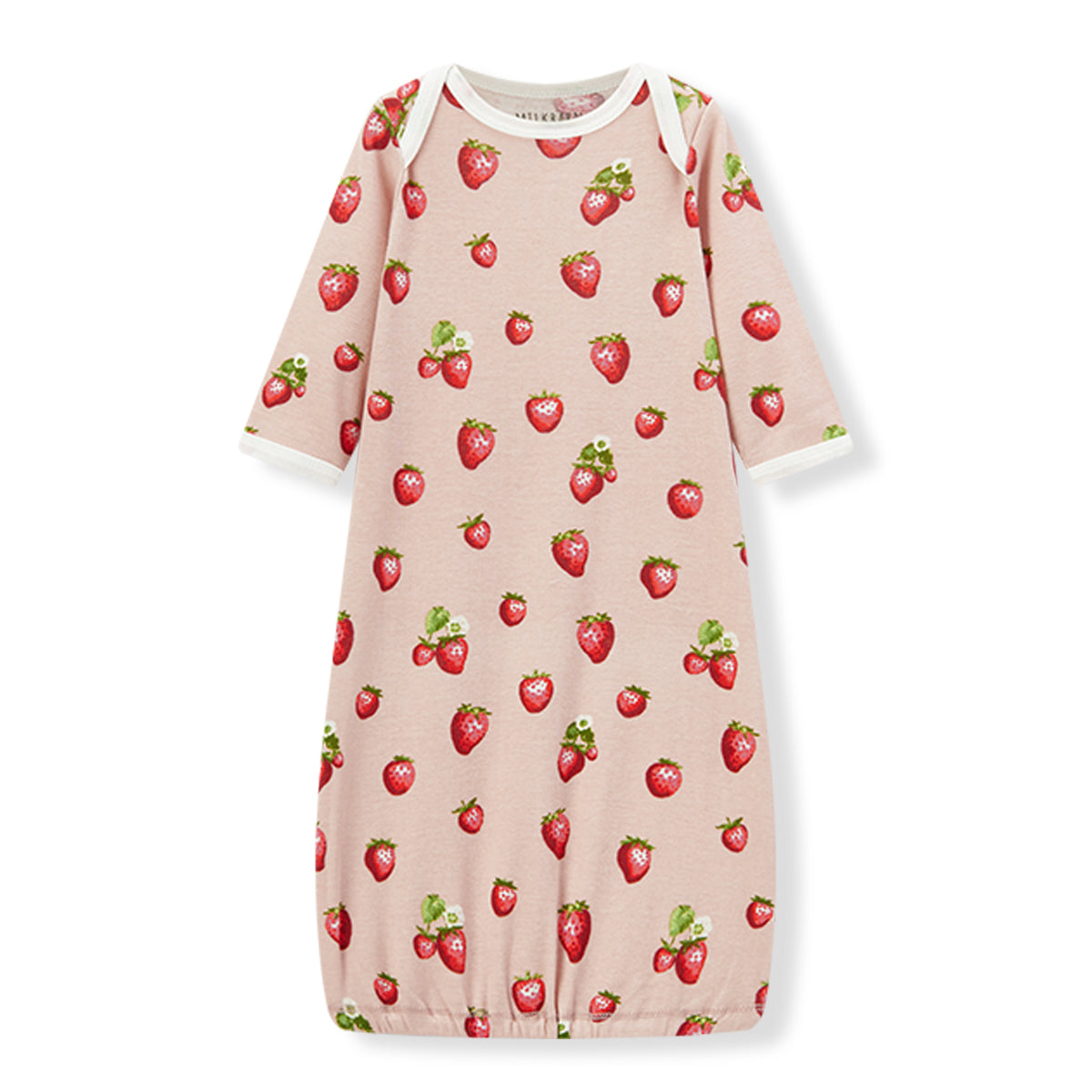 Strawberry Organic Cotton Gown and Hat Set