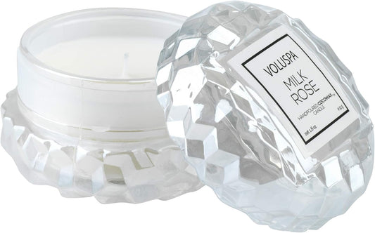 Milk Rose Macaron Candle