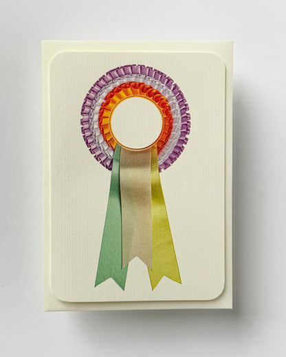 Pastel & Orange Rosette Card