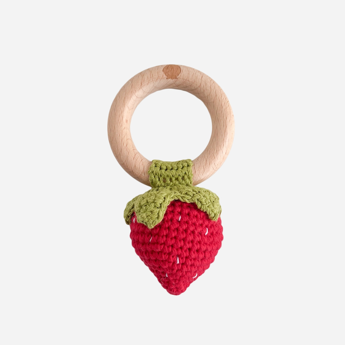 Cotton Crochet Strawberry Teether