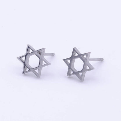 Star of David Minimalist Stud Earrings