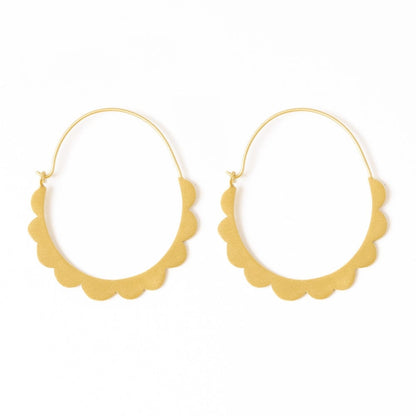 Stephanie Scallop Hoop Earrings