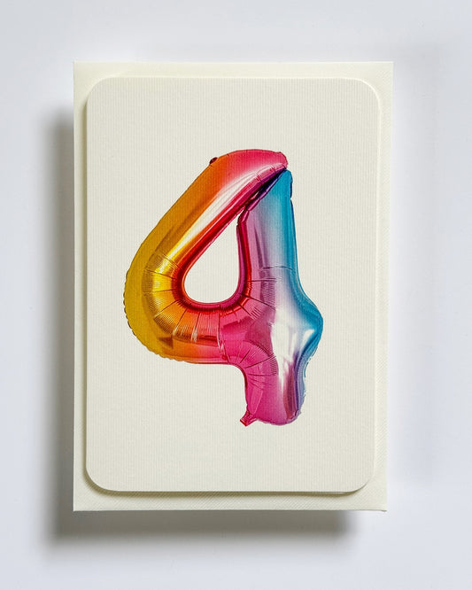 Birthday Balloon No. 4 Card
