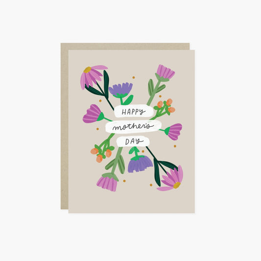 Purple Flowers Mother's Day Card