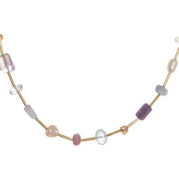 Lepidolite Surya Necklace