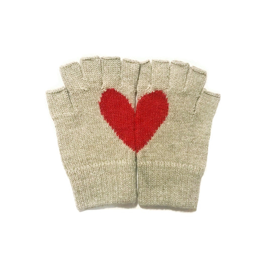 Baby Alpaca Heart Gloves