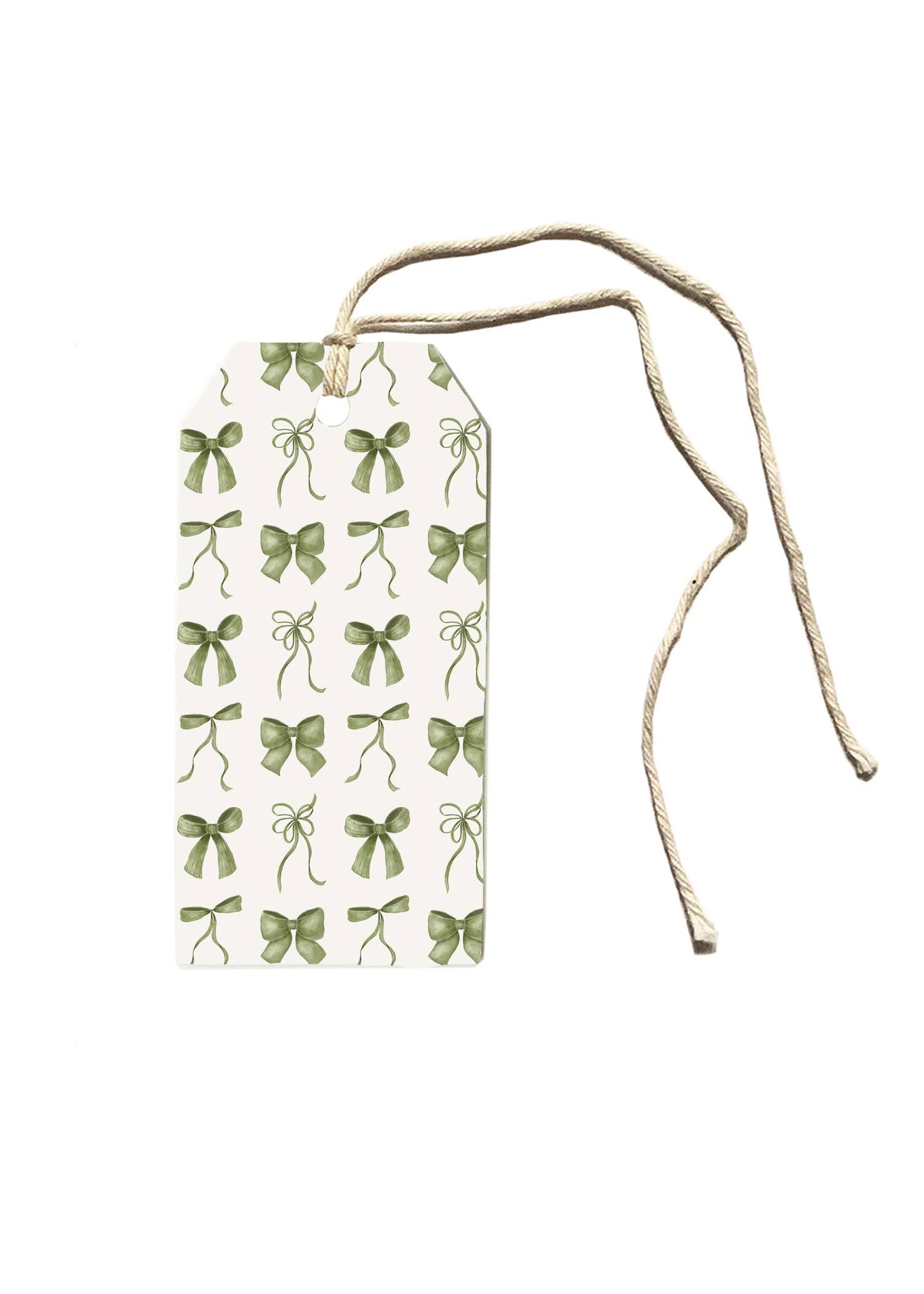 Green Bow Gift Tag