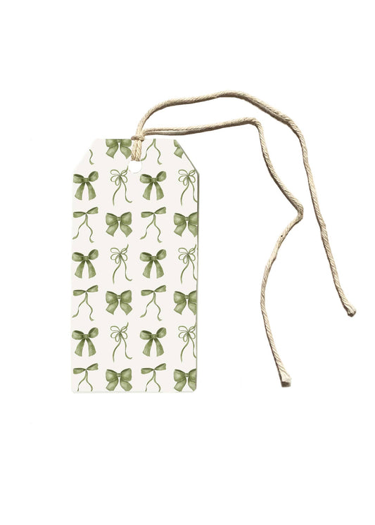 Green Bow Gift Tag