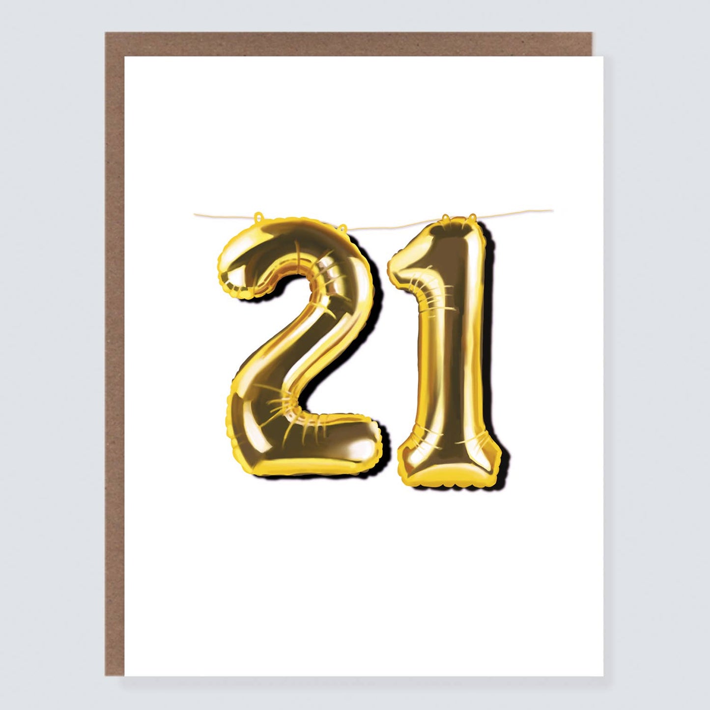 21 Birthday Balloon Card