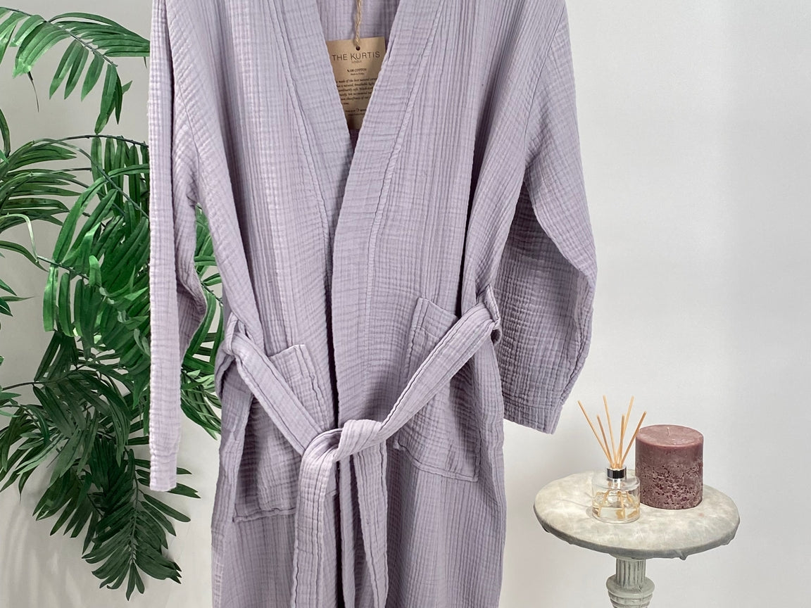 100% Cotton Muslin Robe