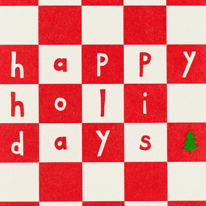 Holiday Checker Greeting Card