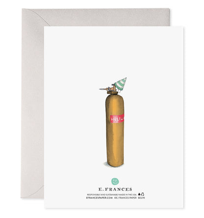 Helium 80 Birthday Greeting Card