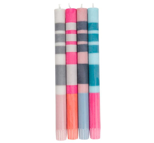 Striped Dinner Candles