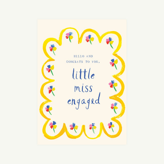 Little Miss Engaged Card