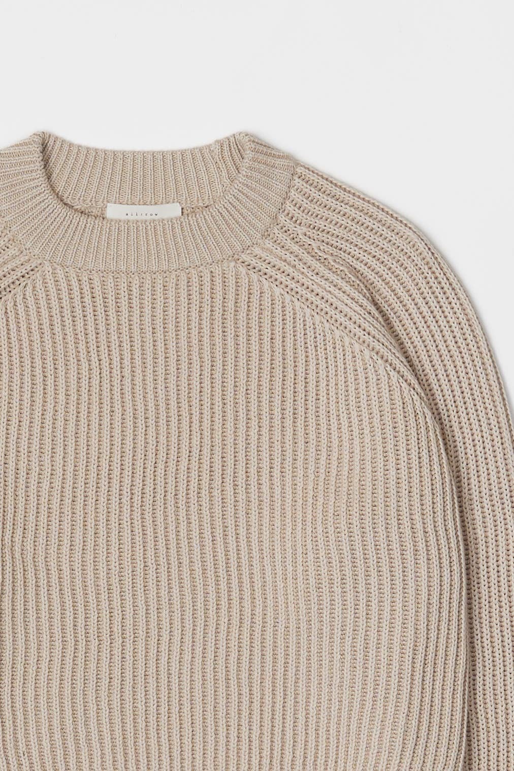 Devin Two Tone Cropped Ribbed Sweater