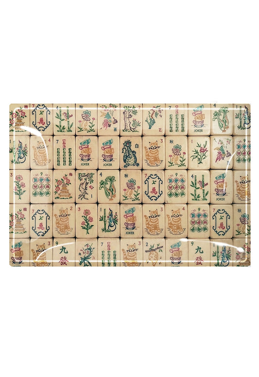 Mahjong #4 Decoupage Tray