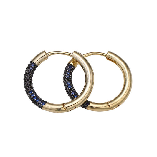 CZ Pave Hoop Earrings