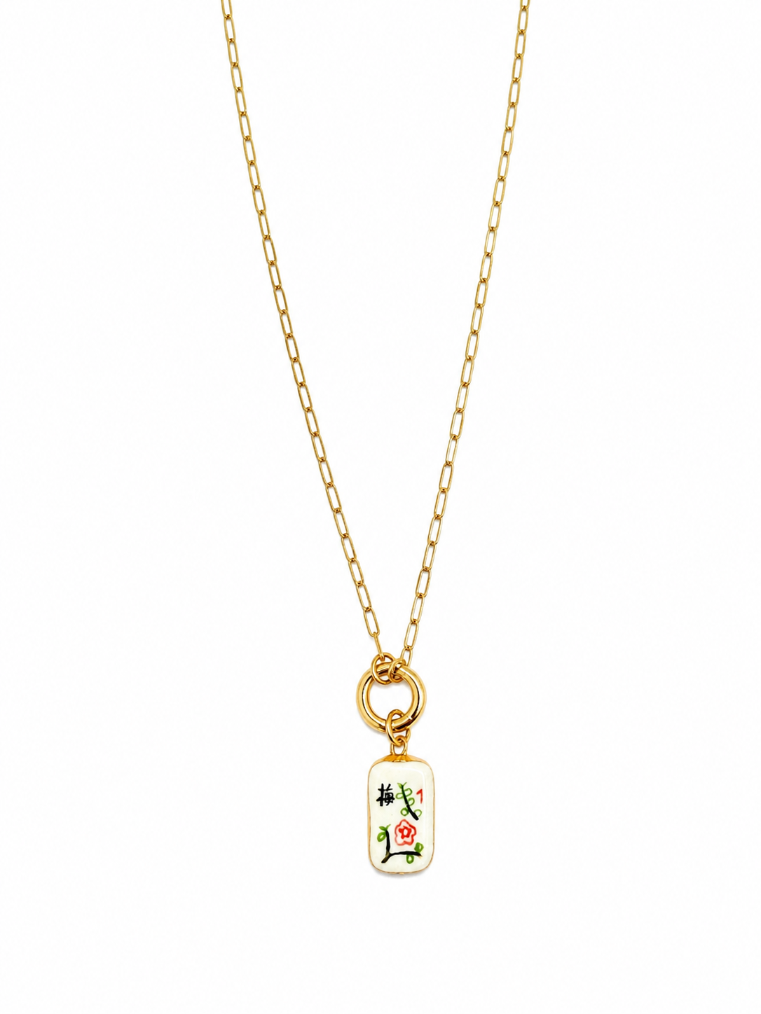 Strawberry Charm Beaded Necklace