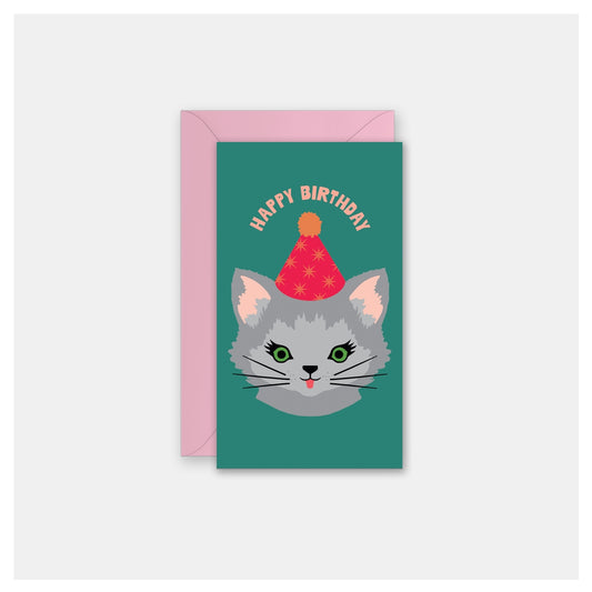 Party Kitty Birthday Gift Enclosure Card